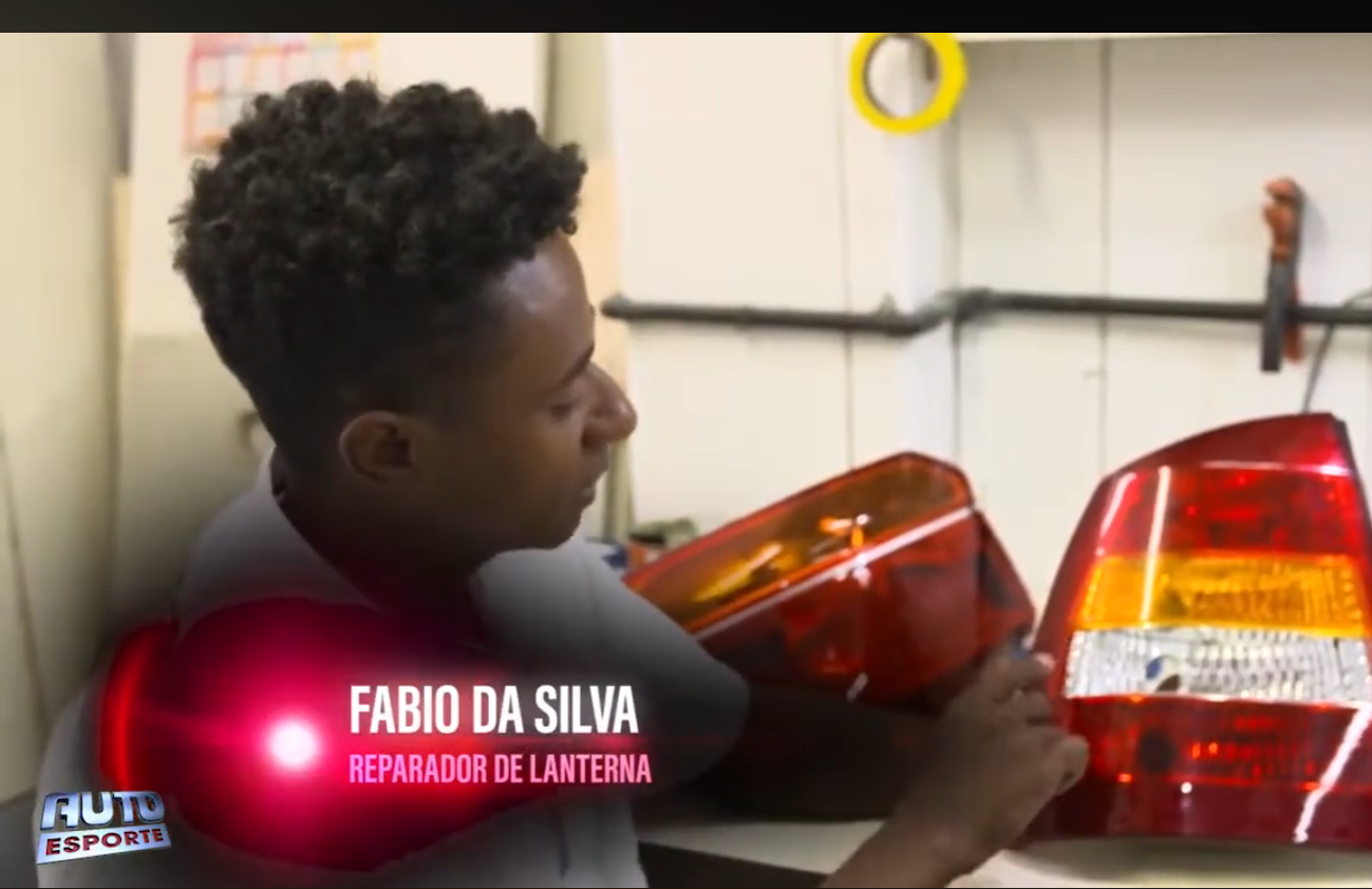 Fábio Silva em sua participação no programa Auto Esporte da Globo